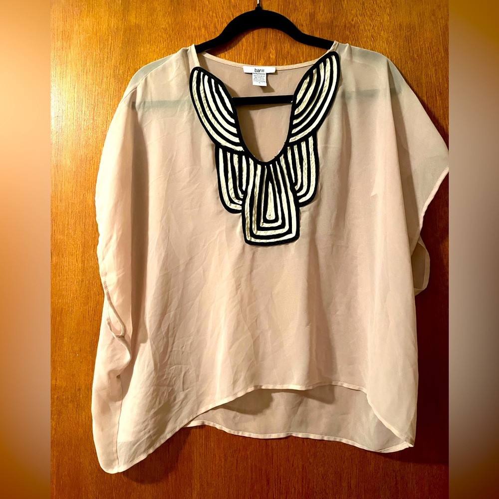 Black and Tan Bar III Sheer Blouse